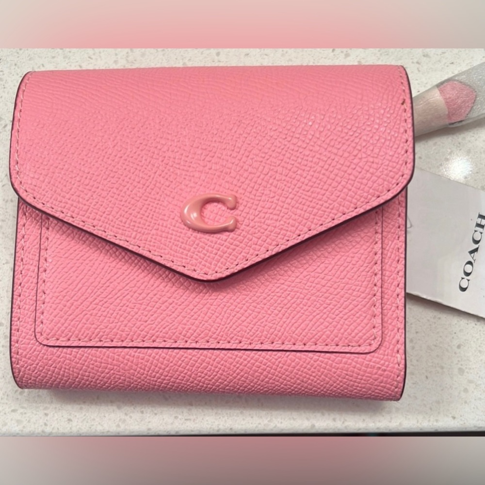 Coach Flower Pink / Silver Wyn Small Wallet